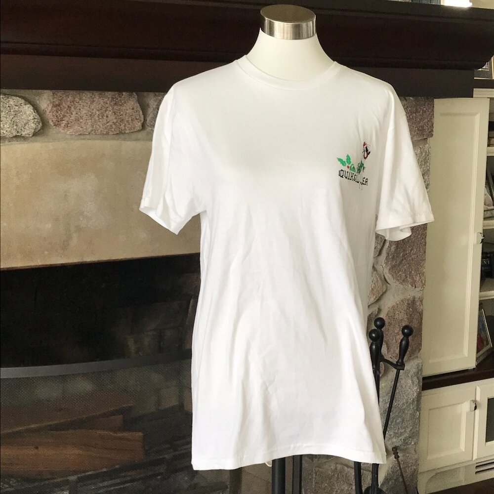 'Quick Silver' Regular Fit White T-Shirt - Size Medium